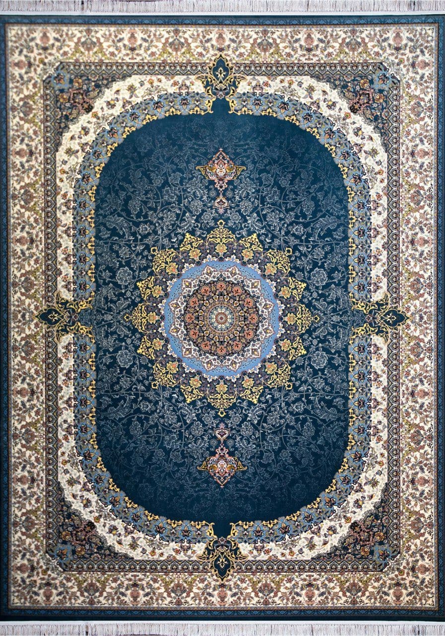 فرش شمس رنگ کاربنی