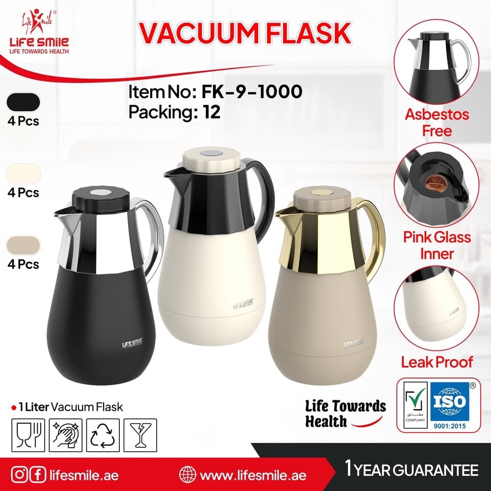 فلاسک وکیوم 1 لیتر لایف اسمایل مدل FK-9