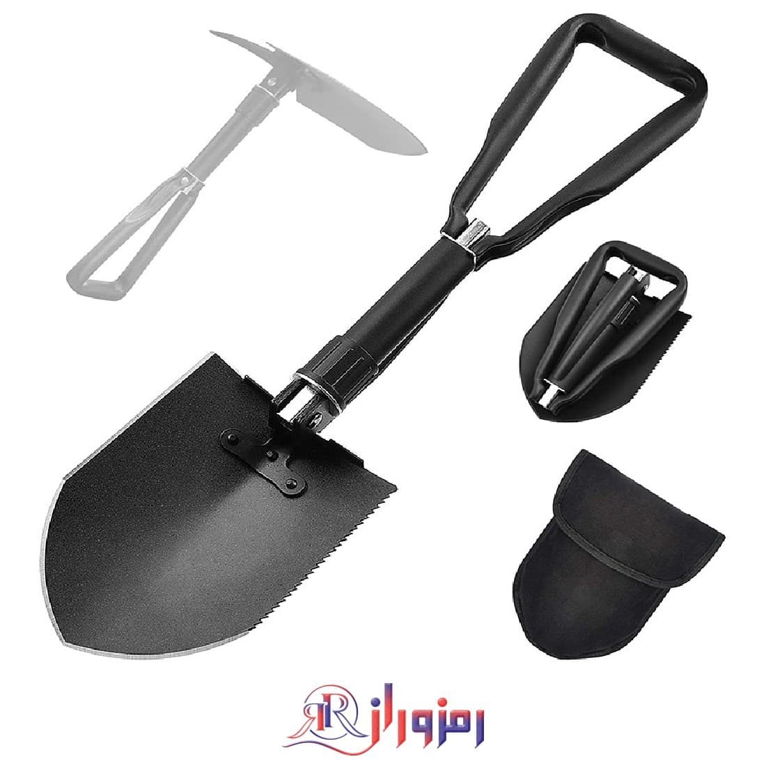 بیلچه تاشو آفرودی مشکی