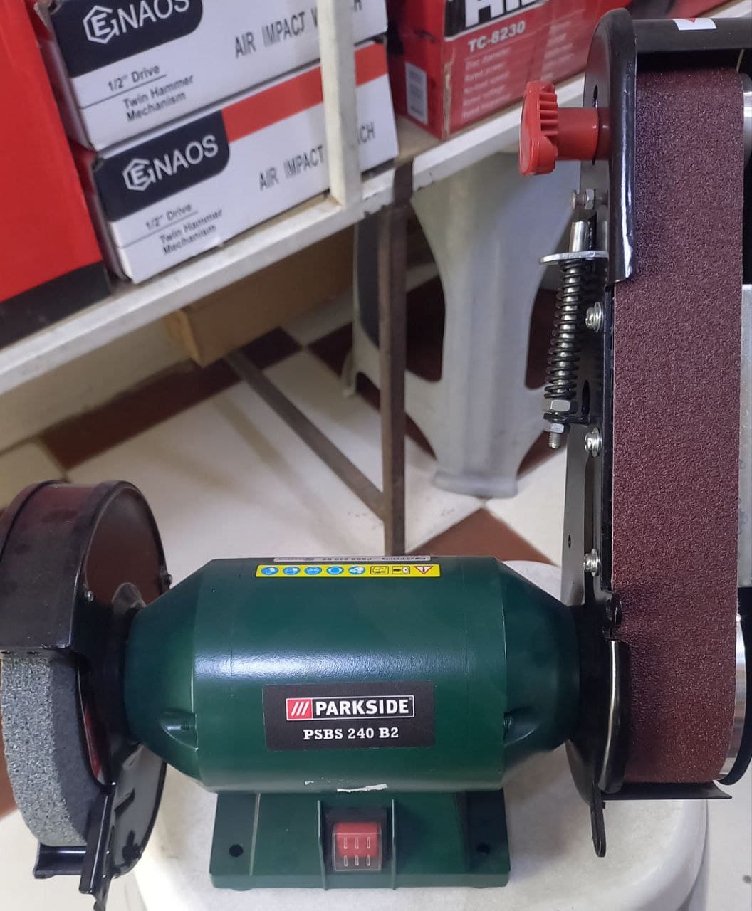 سنگ سنباده روی میزی نواری پارکسیاید مدل PSBS 240 B2