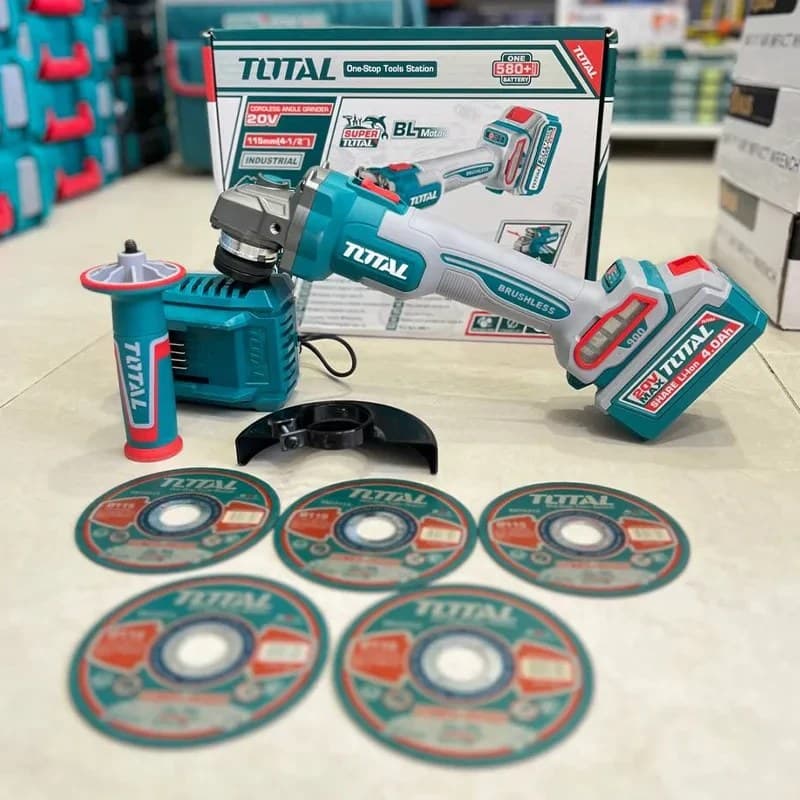 مینی فرز شارژی براشلس صنعتی 900 وات توتال مدل TAGLI261521